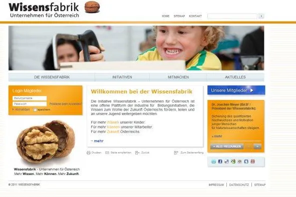 Fasihi-Portaltechnologie für Wissensfabrik Österreich Bild: Fasihi-Portaltechnologie für Wissensfabrik Österreich