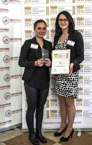 DR. DR. WAGNER GESUNDHEIT UND PFLEGE holte sich Platz 3 beim Employer Branding Award 2016 Bild: DR. DR. WAGNER GESUNDHEIT UND PFLEGE holte sich Platz 3 beim Employer Branding Award 2016