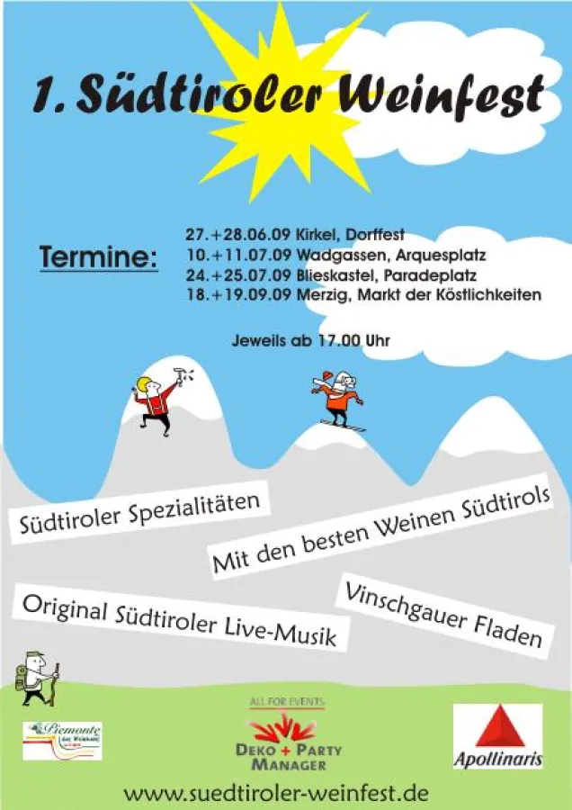 Termine Südtrioler Weinfeste