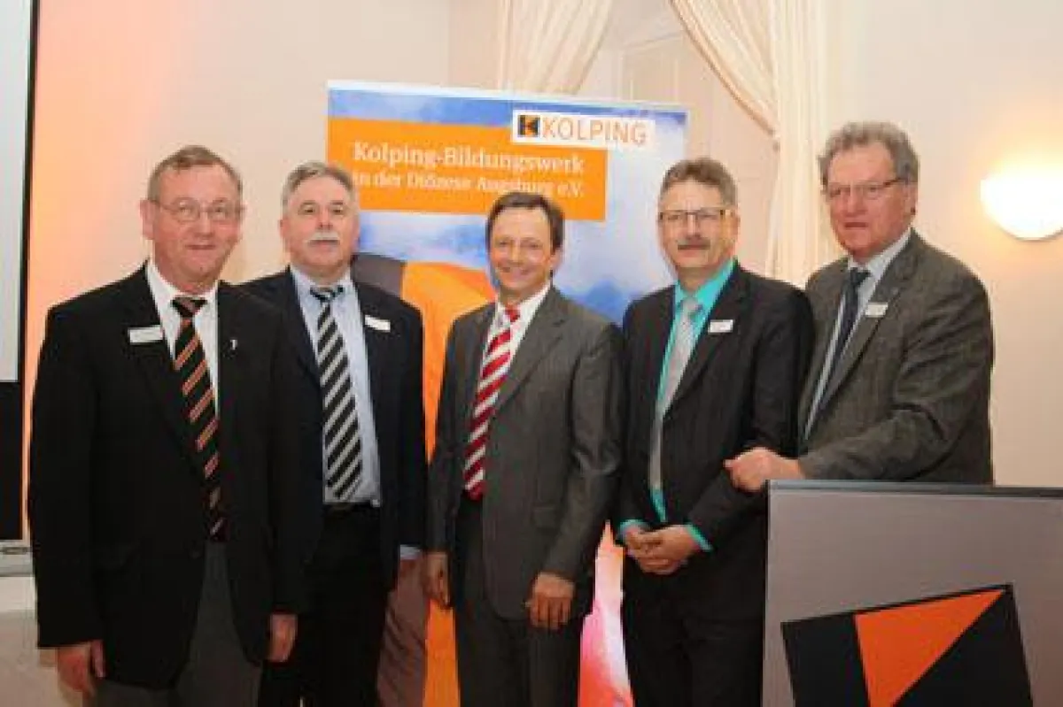Kolping-Diözesanpräses Alois Zeller, Reinhold Demel, Antony Fedrigotti, Horst Holas, Gebhard Kaiser.