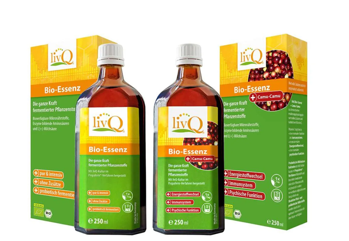 livQ Bio-Essenzen - probiotisch fermentierte Naturkonzentrate für mehr Wohlbefinden