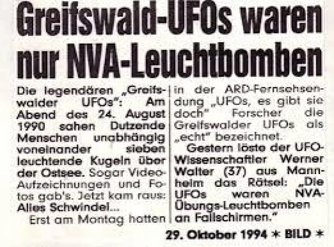 BILD: Greifswald-UFOs