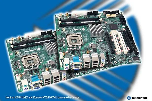 Bild: Zwei neue Kontron Basic Motherboards mit 45nm Intel Quadcore Prozessor