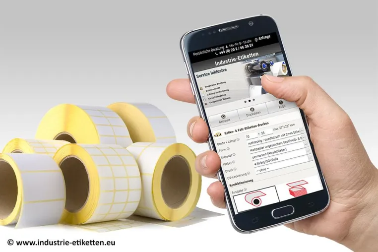 Bild: Onlineshop Industrie-Etiketten.eu für bedruckte Haftmaterialien eröffnet