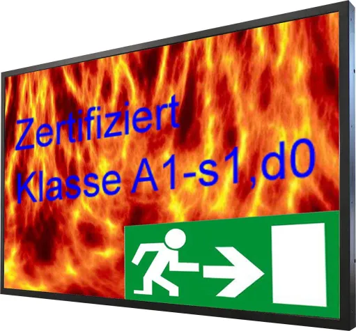 Bild: Industrie-TFT Großanzeigen mit Brandschutz Klasse A1-s1, d0