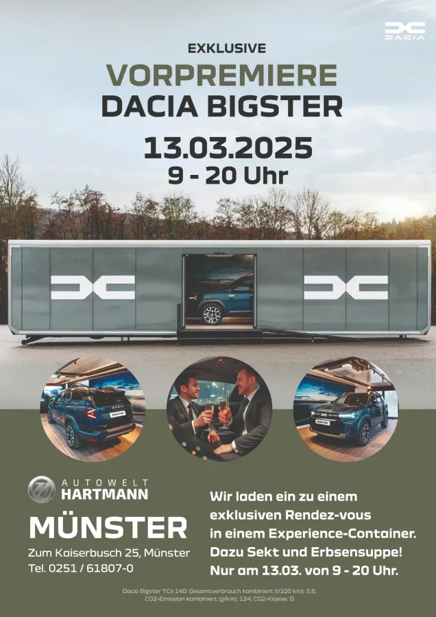 Dacia Bigster Vorpremiere in Münster (© Autowelt Hartmann)