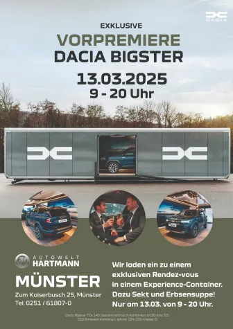 Bild: Dacia Bigster Vorpremiere in Münster und Rheine