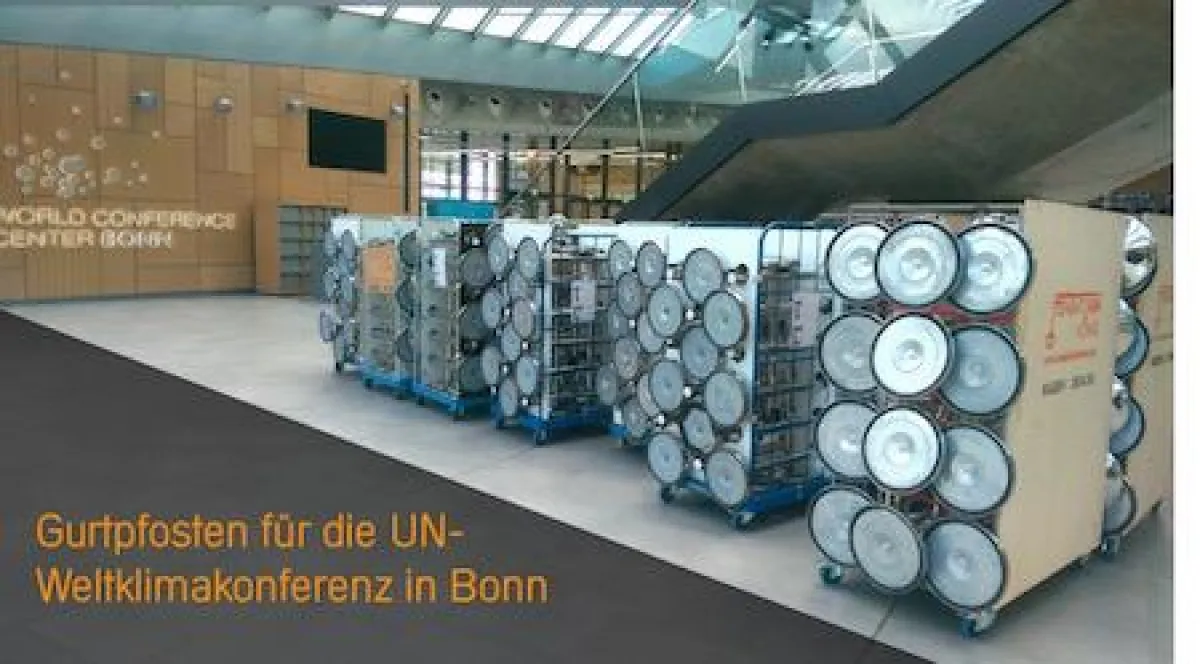 Gurtpfosten für die UN-Weltklimakonferenz in Bonn