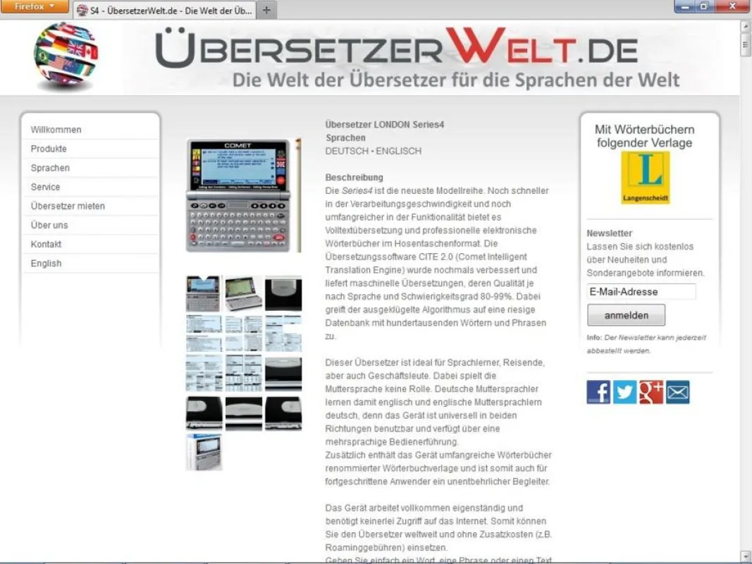 Schneller Zugriff auf Wörterbücher und Übersetzer mit Sprachausgabe für fast 80 Sprachen