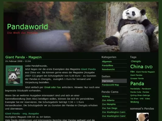 Bild: Pandaworld.de – der Panda-Blog im Internet startet Spendenauktionen bei ebay
