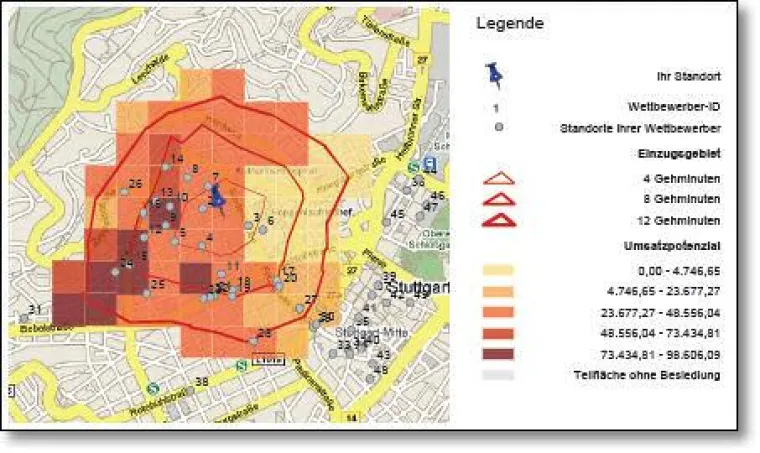 Bild: Standortanalysen - Franchise Systeme und Filialisten entscheiden sich für Online Standortcheck von gb consite