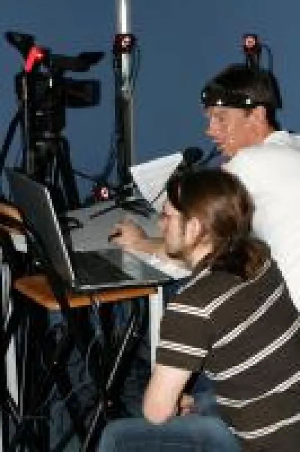 L4-Designer im Motion Capture-Studio