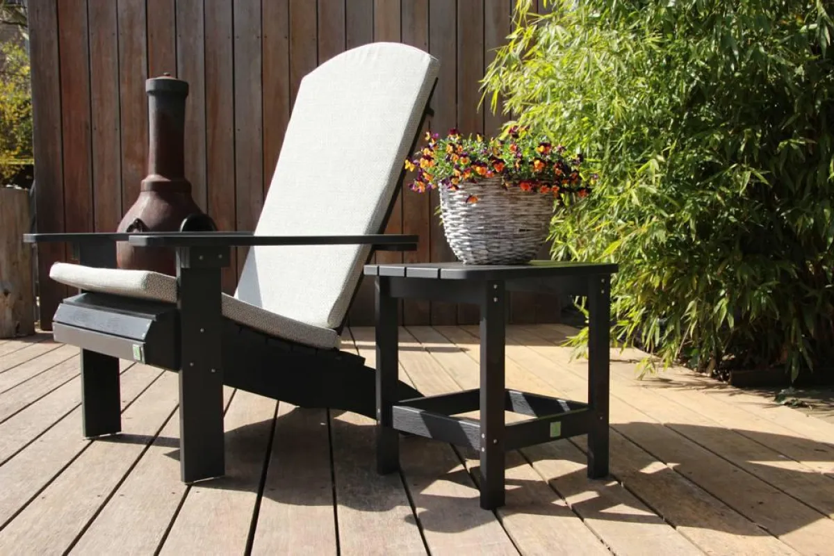 Adirondack Stuhl schwarz + kissen-fontelina