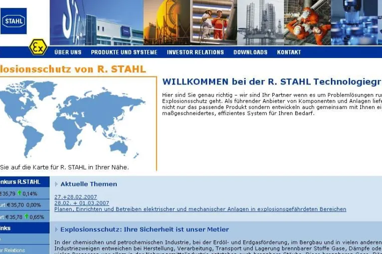 Bild: cron IT GmbH setzt für R. STAHL AG Relaunch unter TYPO3 um und leistet TYPO3 Housing