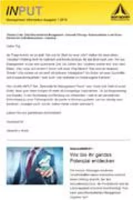 Bild: Management Information INPUT 1-2016 neu erschienen