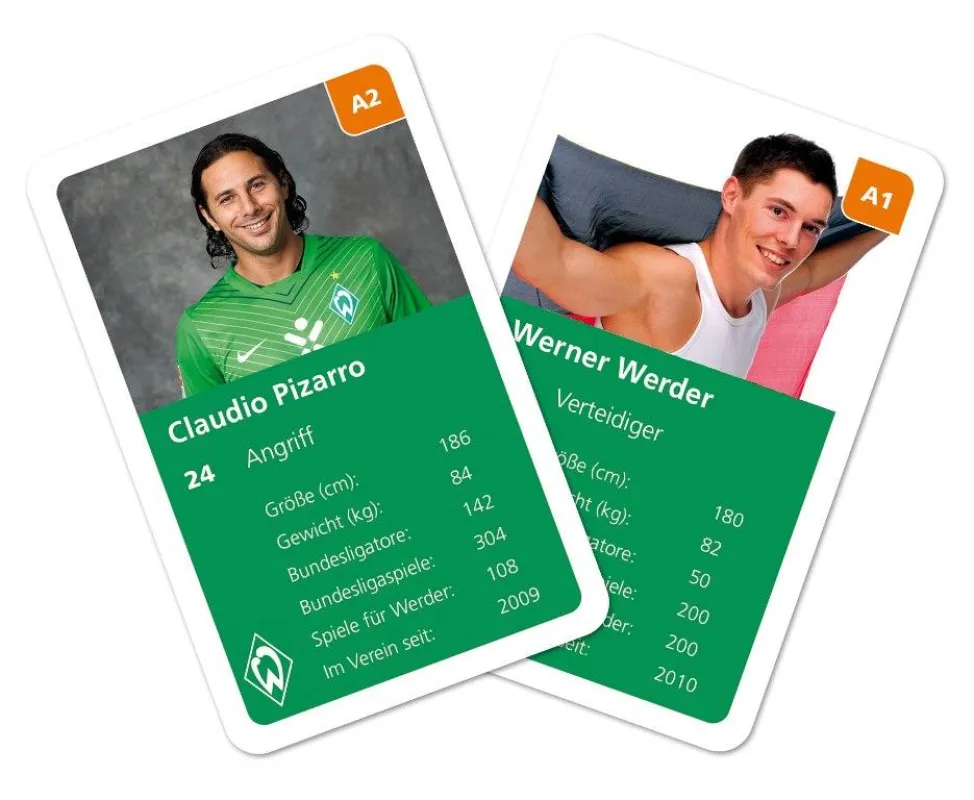 Kartenbeispiel: WERDER-Star Pizarro und Fan Werner Werder