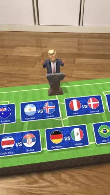 Bild: „Trumps Fussball Orakel – Augmented Reality App“ auf Platz 6 der Apple App-Store-Verkaufscharts