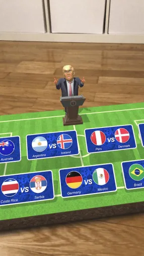 Bild: „Trumps Fussball Orakel – Augmented Reality App“ auf Platz 6 der Apple App-Store-Verkaufscharts