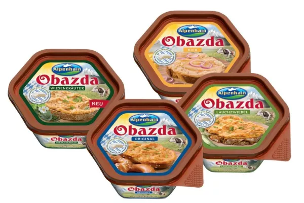 Bild: ALPENHAIN Obazda im neuen Design / Neue Sorte „Wiesenkräuter“