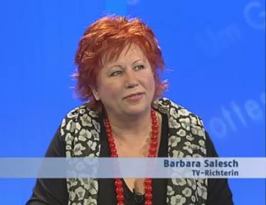 Bild: Bruder Paulus im Gespräch mit Barbara Salesch - Sonntag, 25.5.2008, 8.30 Uhr, N24 Ethik „Um Gottes Willen"