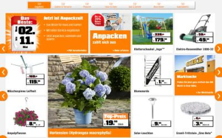 Bild: denkwerk bringt OBI Angebotsbeilage ins Web