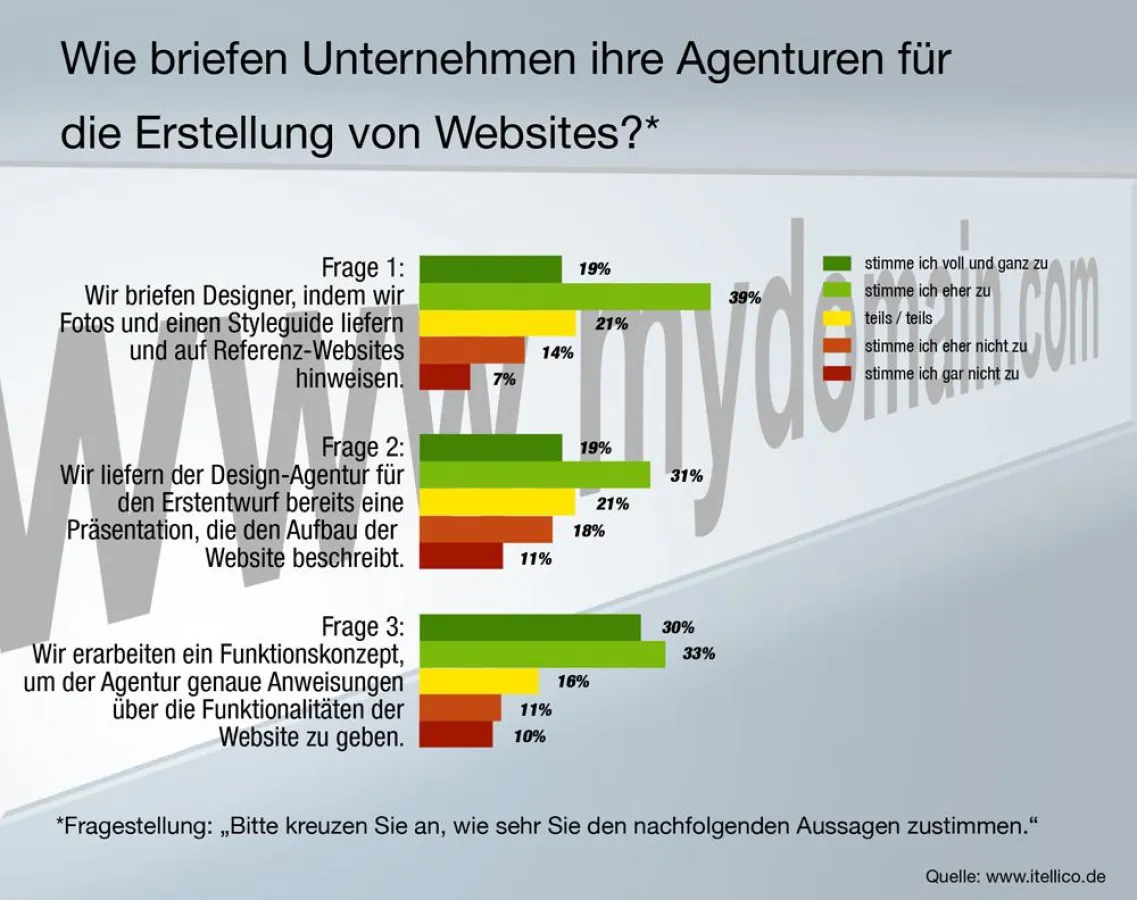 Grundsätzlich wissen Unternehmer, welche Informationen Designer für den Website-Bau benötigen. Die gelieferten Inputs sind dennoch oft unzureichend.