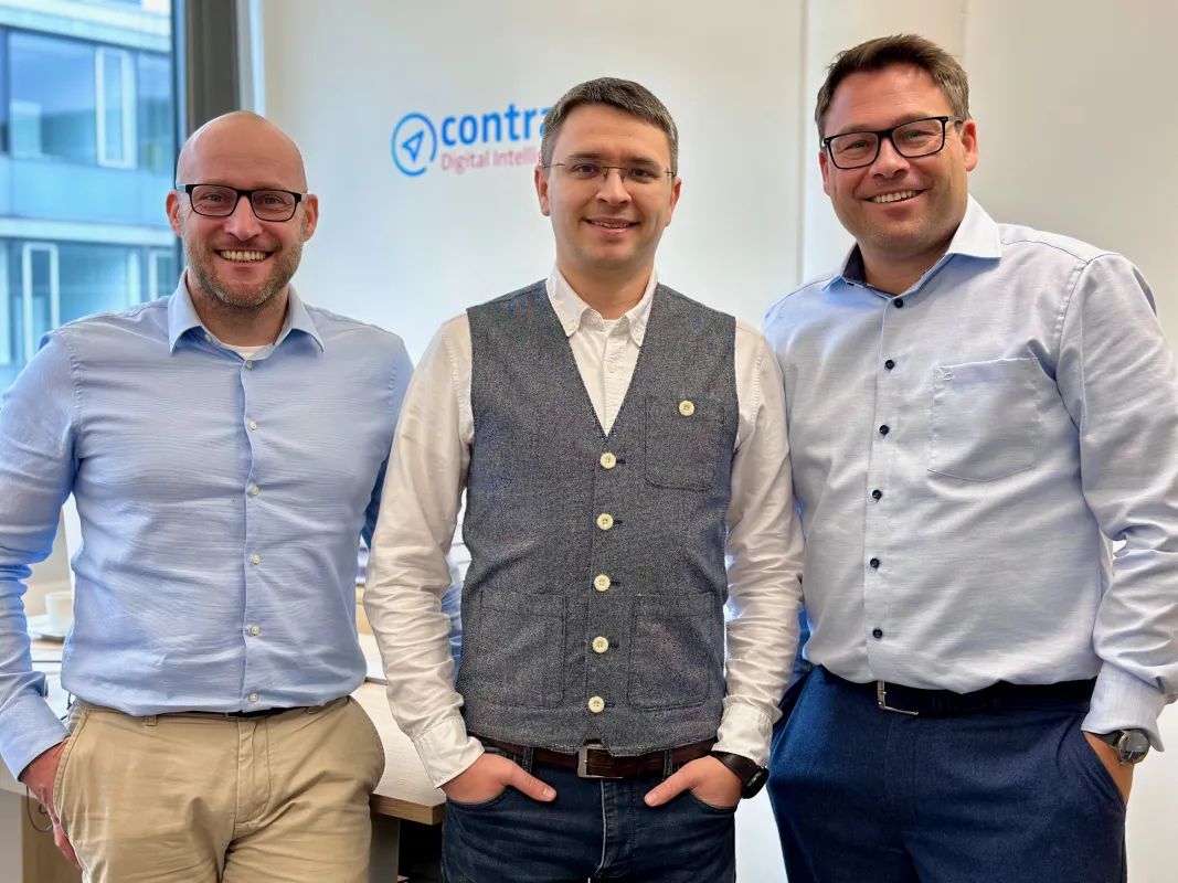 Die Co-Founder von contrango (von links): Rayk Barthels, Igor Sharpay, André Barthels (© contrango digital GmbH)