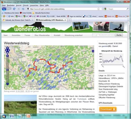 Bild: GPS-Wanderatlas für das Sauerland und Siegerland-Wittgenstein