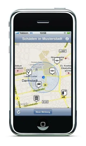 Bild: Schlaglochmeldungen jetzt per iPhone möglich