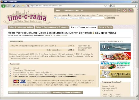 Bild: Foto-Community time-o-rama.com mit Sofort-Freischaltung für Anzeigenwerbung