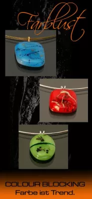 Bild: COLOUR BLOCKING - Farbe ist Trend, mit knalligen SCHMUCK aus Glas