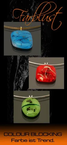 Bild: COLOUR BLOCKING - Farbe ist Trend, mit knalligen SCHMUCK aus Glas