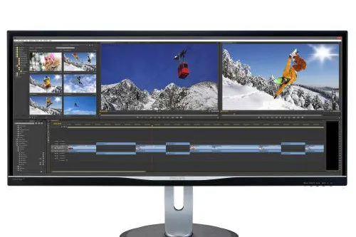 Philips Monitore: Ergonomischer 34-Zoll-UltraWide-21:9-Panorama-Monitor mit brillanten Farben Bild: Philips Monitore: Ergonomischer 34-Zoll-UltraWide-21:9-Panorama-Monitor mit brillanten Farben