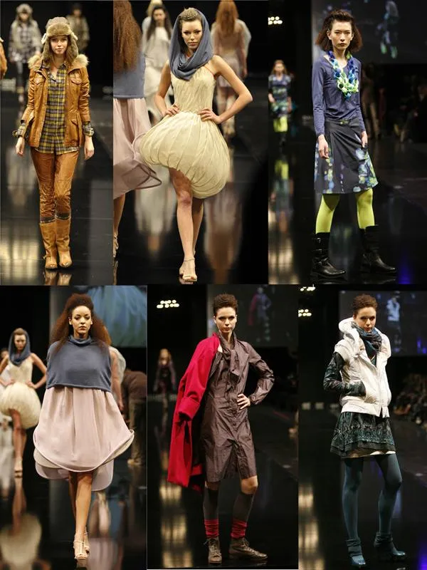 Damenmode Winter 2010, Collage Johanna Wilhelm, Fotos Messe Düsseldorf