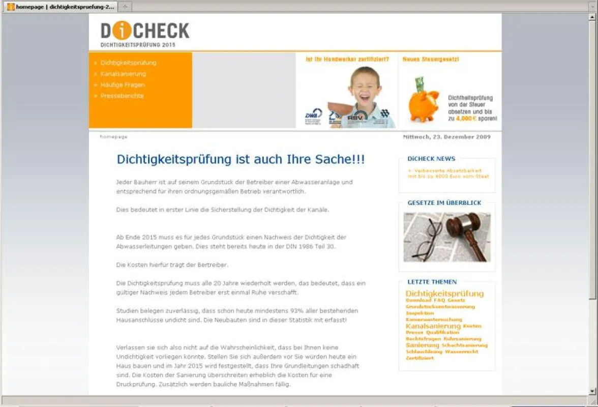 DiCheck - Dichtigkeitspruefung 2015