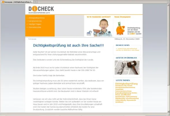 Bild: Neues Online-Portal „DiCheck“ zur Dichtigkeitsprüfung