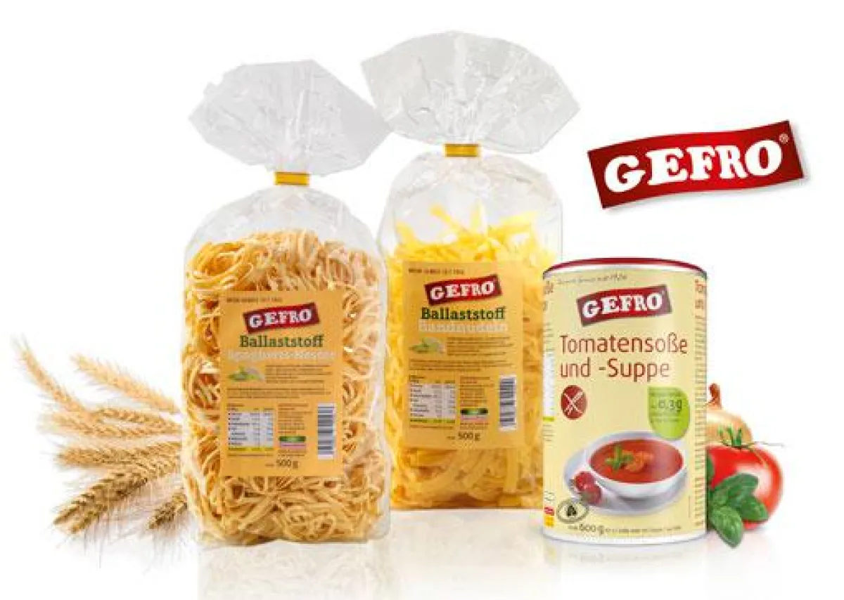 Inulin - Ballaststoffnudeln und Soßen von GEFRO