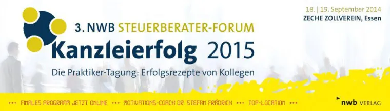 Bild: 3. NWB Steuerberaterforum: Kanzleierfolg 2015 - Erfolgsrezepte aus erster Hand
