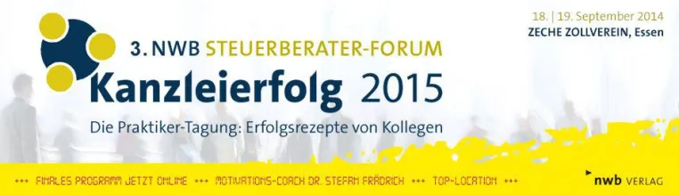 Bild: 3. NWB Steuerberaterforum: Kanzleierfolg 2015 - Erfolgsrezepte aus erster Hand