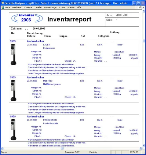 Bild: Inventarisierung 2006: Ordnung ist das halbe Leben