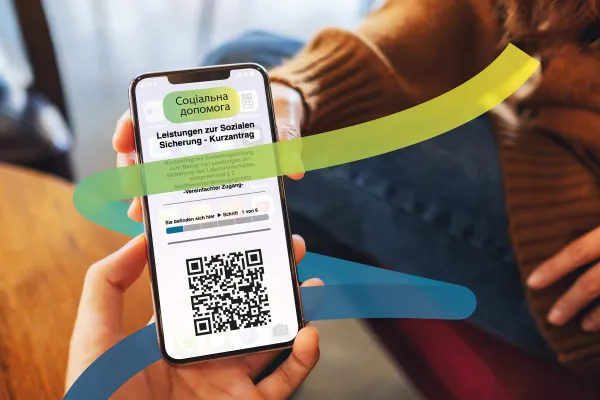 Bild: Leistungsantrag für ukrainische Geflüchtete online