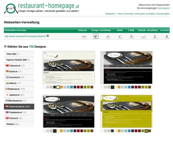 Bild: Gastronomen erstellen ihre Homepage selbst