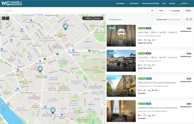 Bild: Neue Plattform für Studenten in Budapest - WG Zimmer ohne Risiko buchen