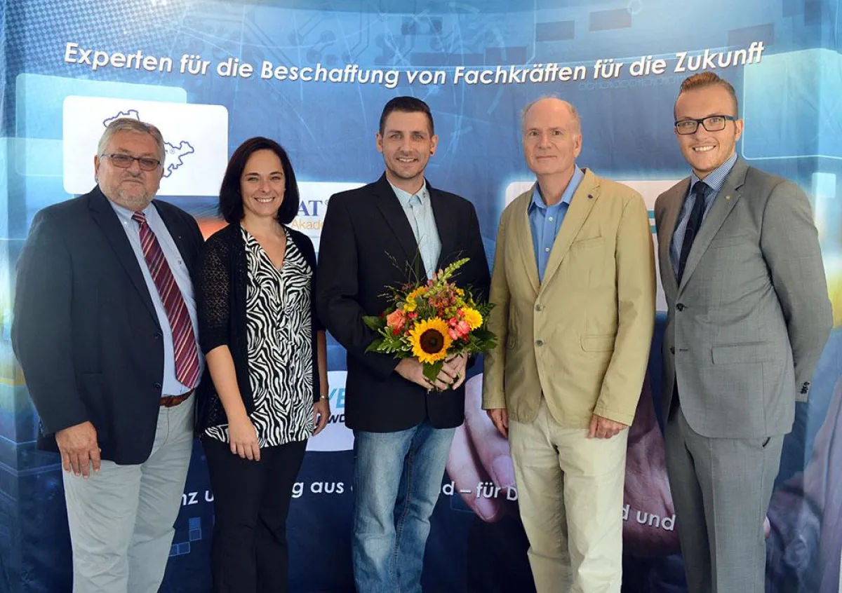 Helmut Meyer (Vorstandssprecher der GeAT AG), Angelika Schulz (Prokuristin), Andreas Kreil, Diethard