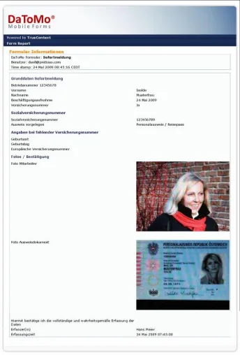 Bild: DaToMo Sofortmeldung - Mobile Sofortmeldung für die Sozialversicherung auf BlackBerry Smartphones