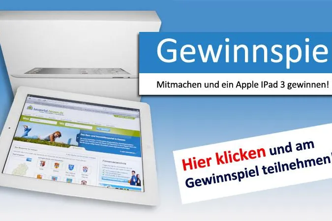 Bild: Bauportal-Hessen.de verlost IPad3