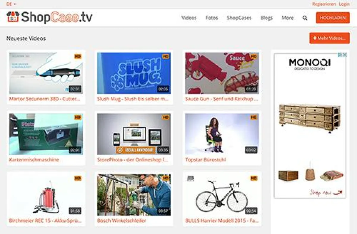 ShopCase.tv - Webseite