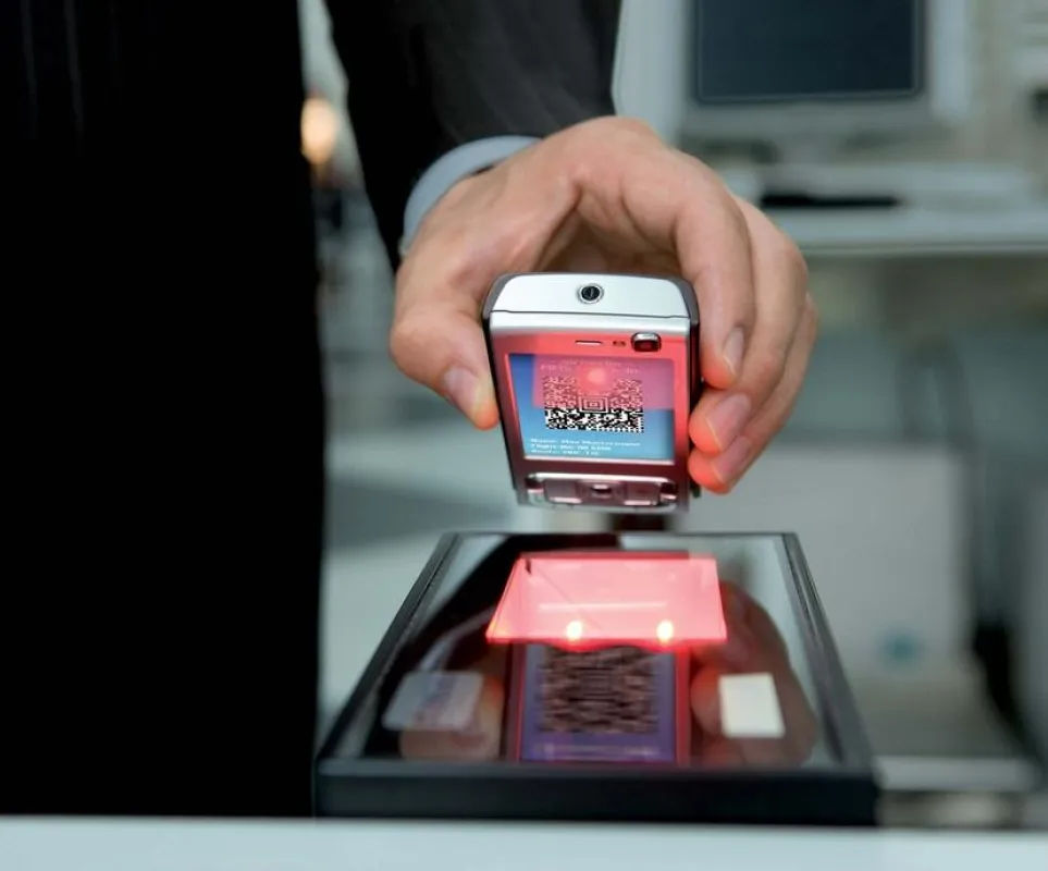Mobile Bordkarte auf dem Handy