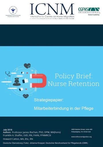 Bild: Strategiepapier ‚Mitarbeiterbindung in der Pflege‘ jetzt in deutscher Übersetzung