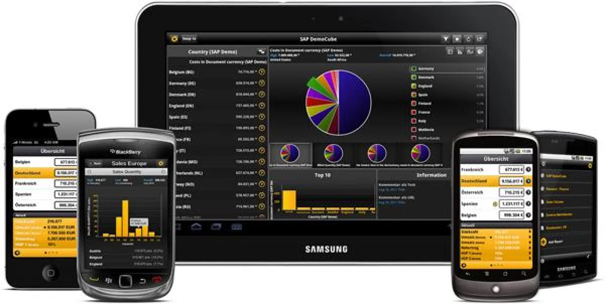 Reboard-Nutzer können via Tablet PCs und Smartphones mobil auf Unternehmens-Kennzahlen und andere relevante Daten zugreifen.